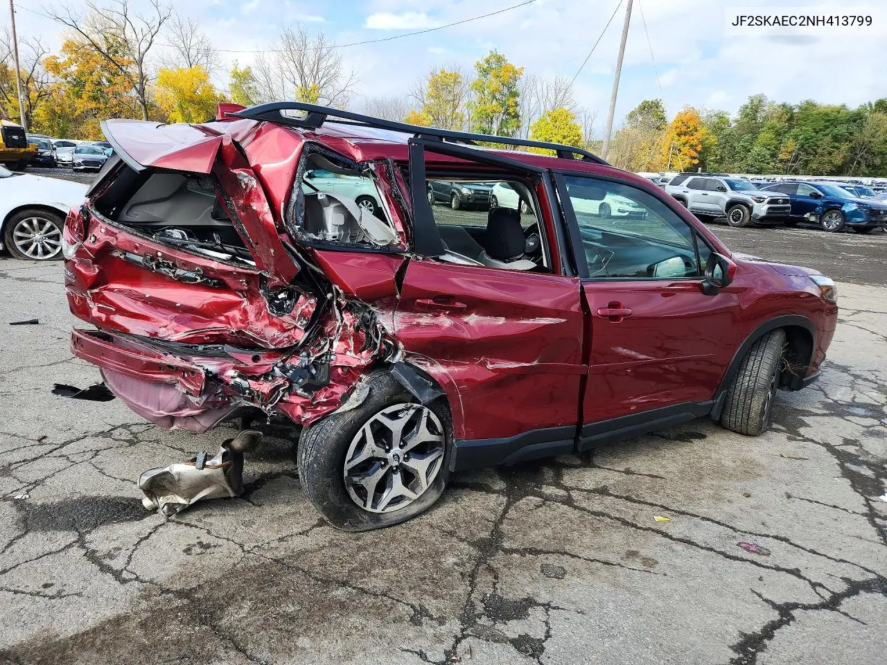 2022 SUBARU FORESTER VIN JF2SKAEC2NH413799 — фото 3