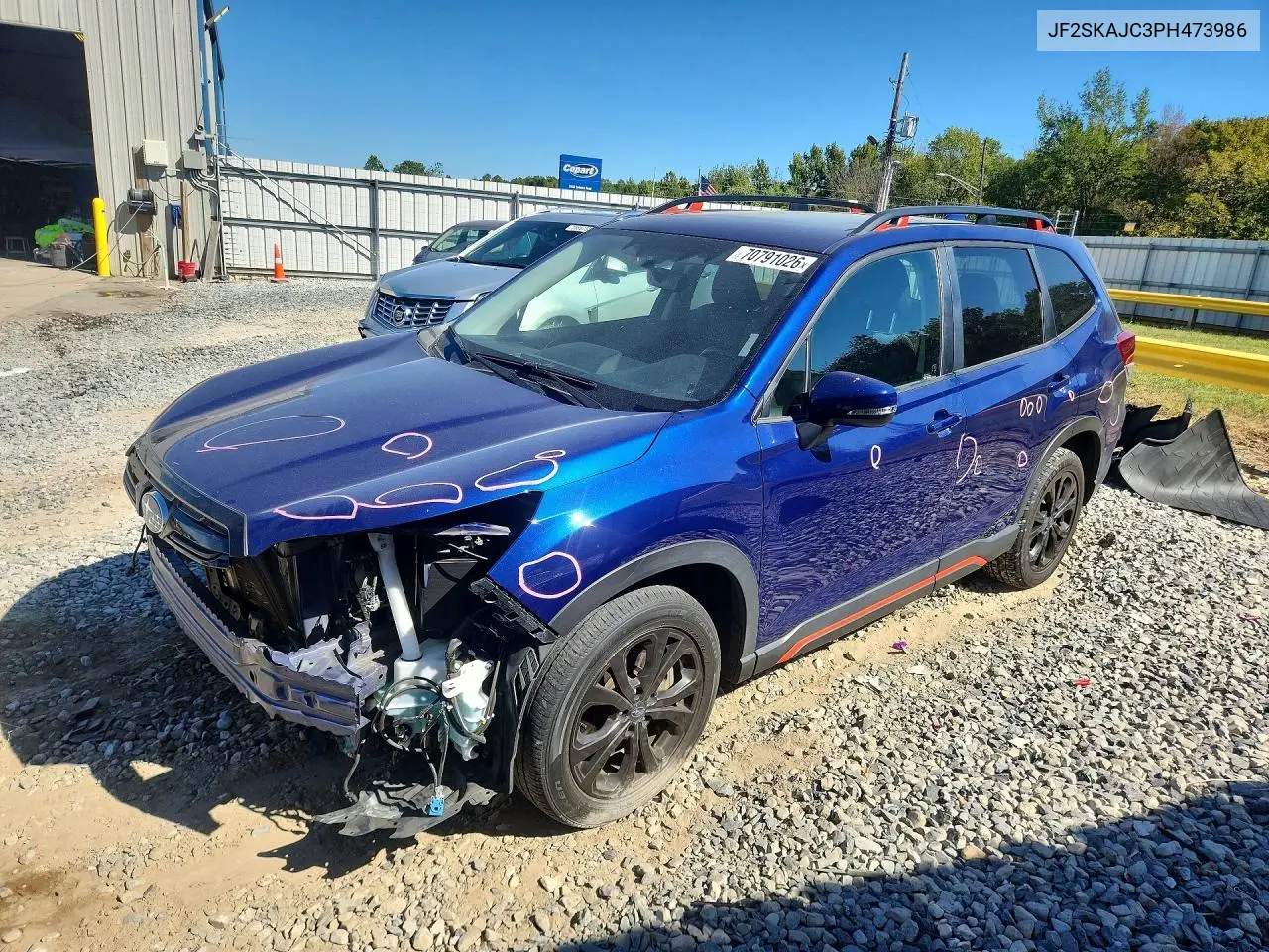 SUBARU FORESTER 2023, VIN JF2SKAJC3PH473986