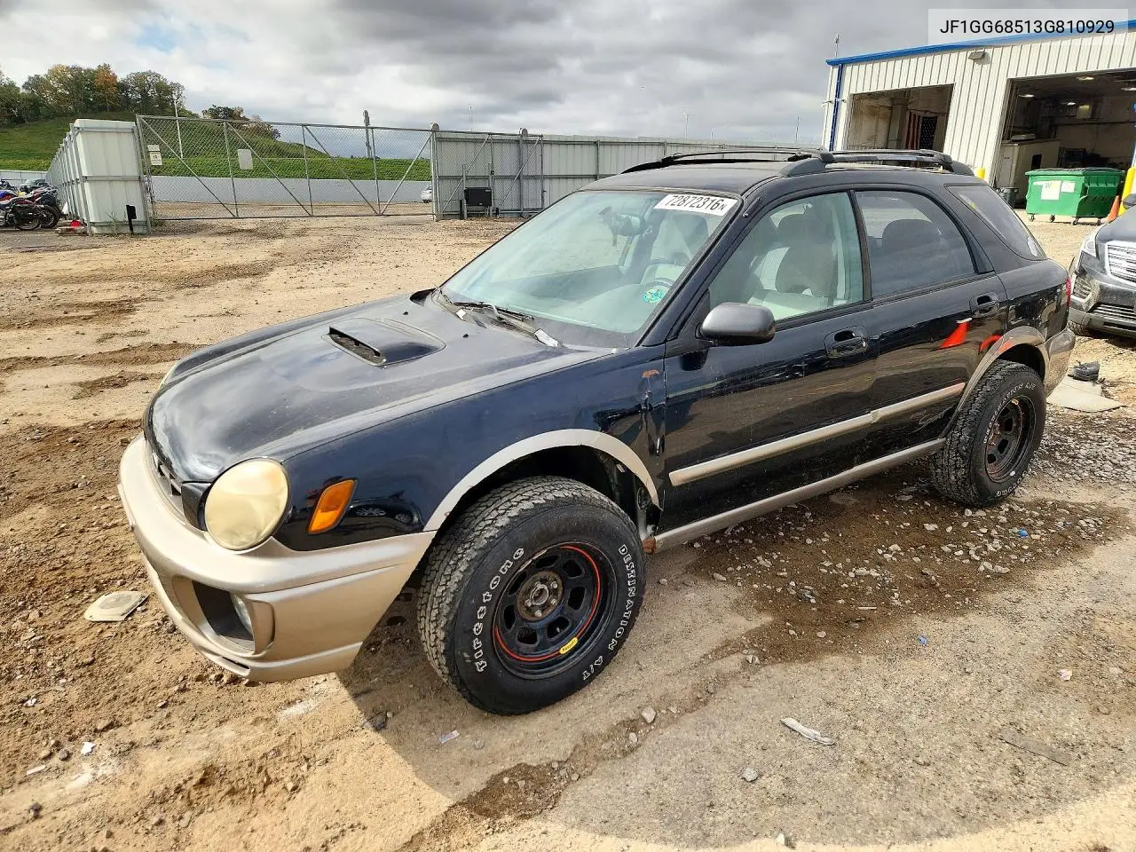 SUBARU IMPREZA 2003, VIN JF1GG68513G810929