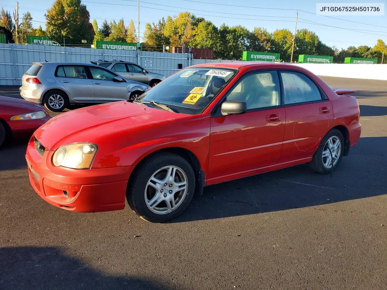 SUBARU IMPREZA 2005, VIN JF1GD67525H501736