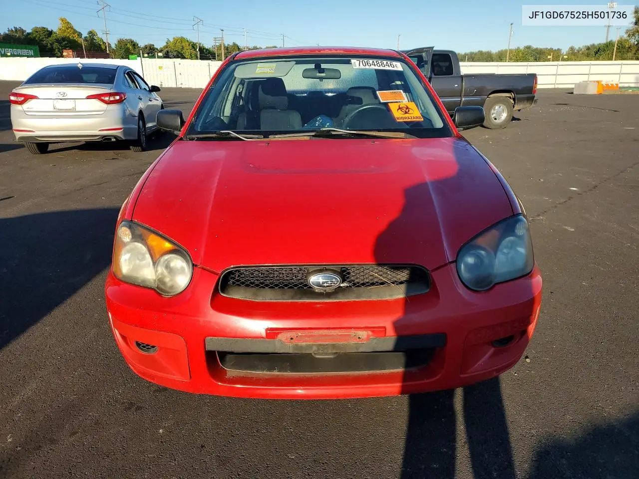 2005 SUBARU IMPREZA VIN JF1GD67525H501736 — фото 5