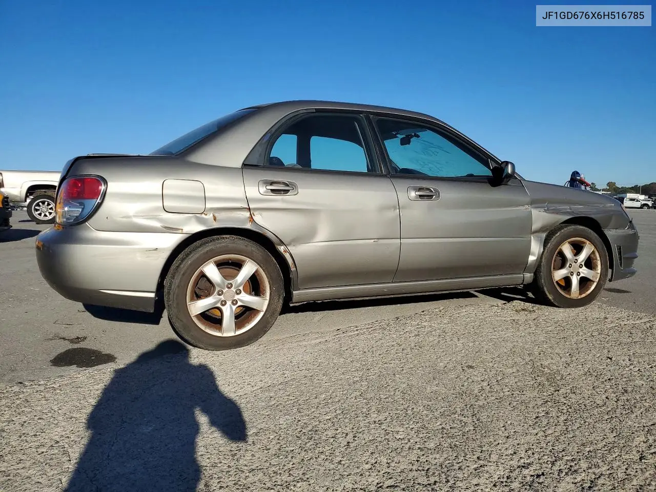 2006 SUBARU IMPREZA VIN JF1GD676X6H516785 — фото 3