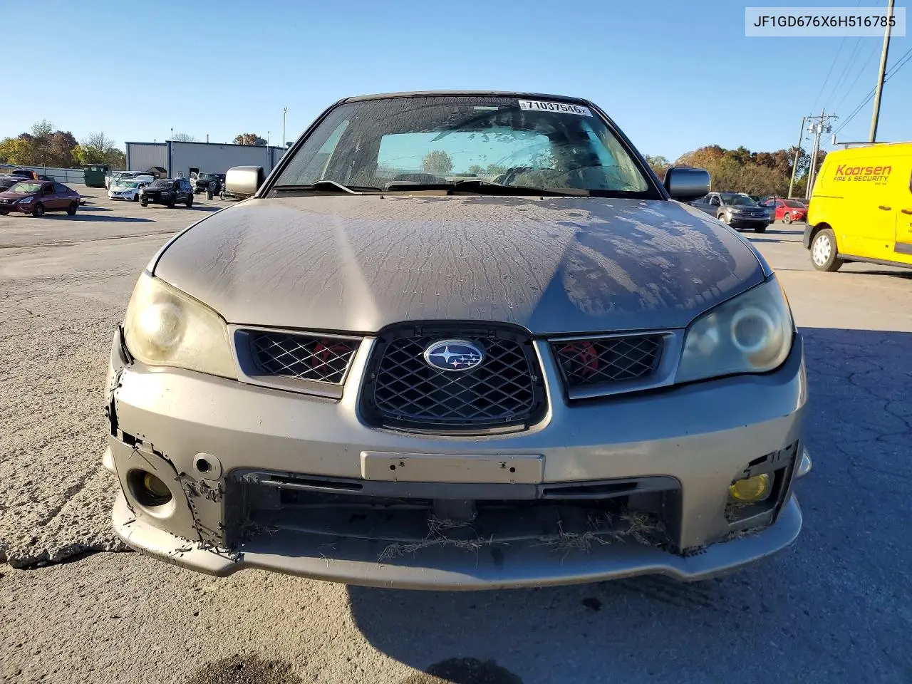 2006 SUBARU IMPREZA VIN JF1GD676X6H516785 — фото 5