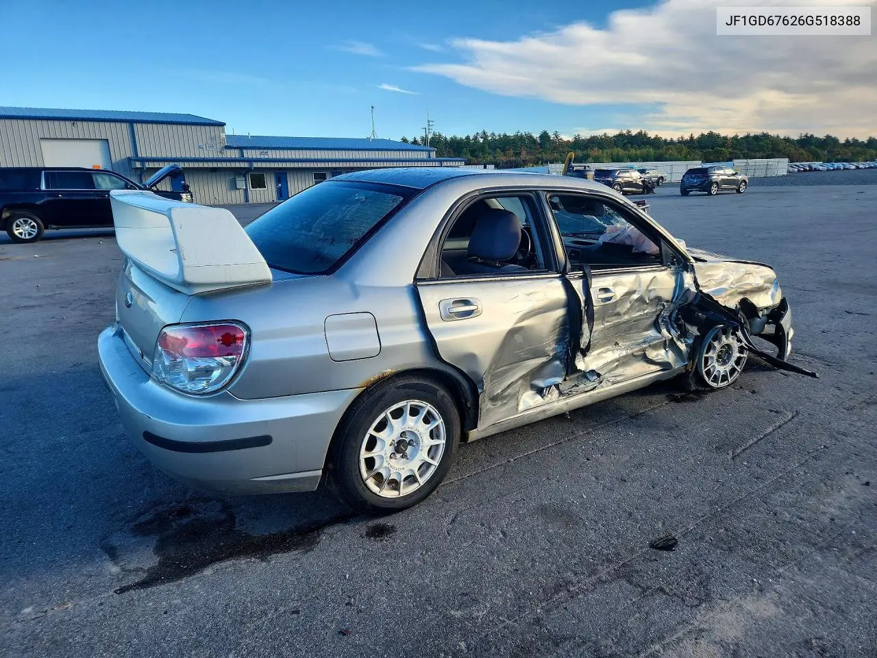 2006 SUBARU IMPREZA VIN JF1GD67626G518388 — фото 3