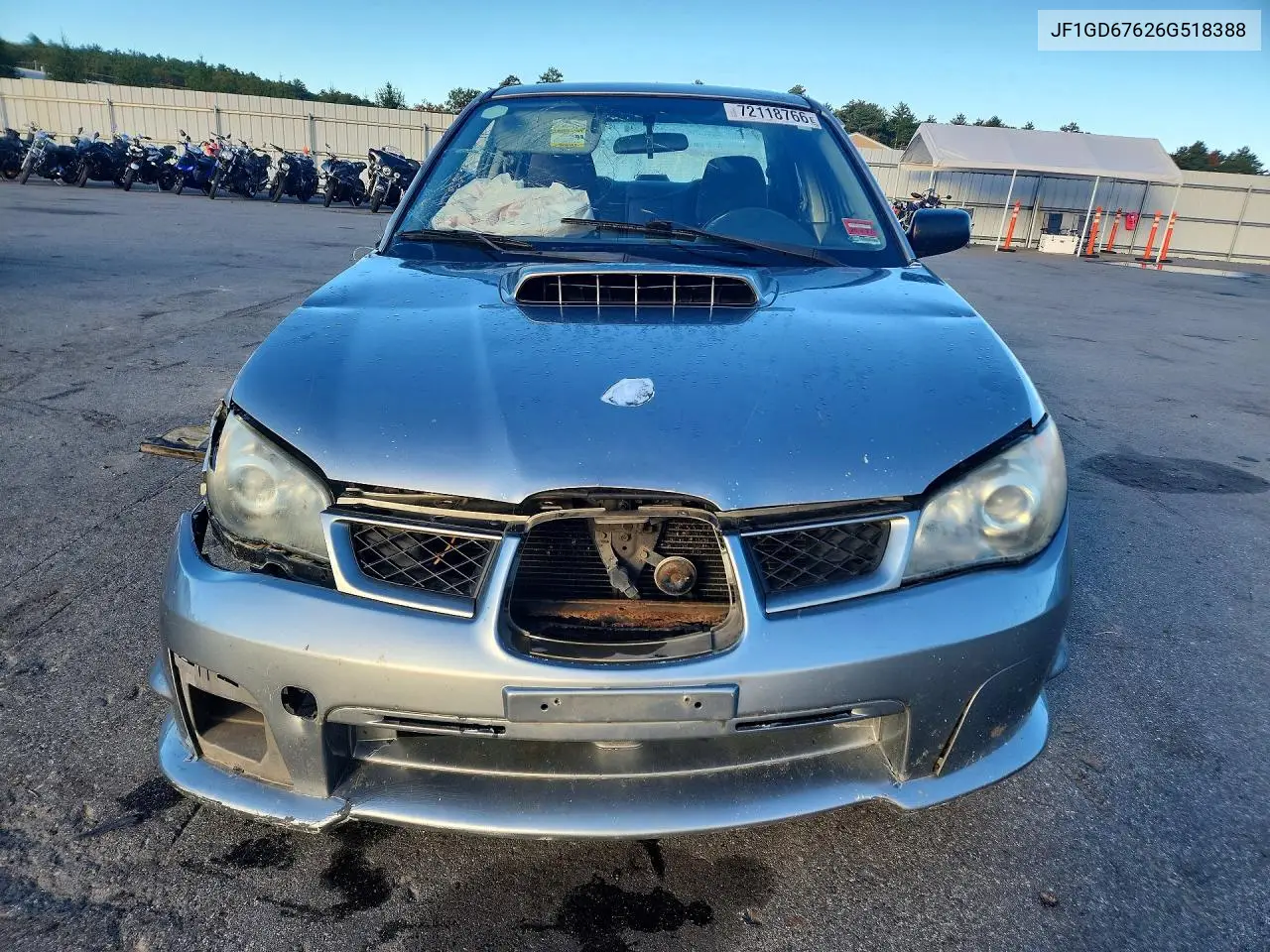 2006 SUBARU IMPREZA VIN JF1GD67626G518388 — фото 5