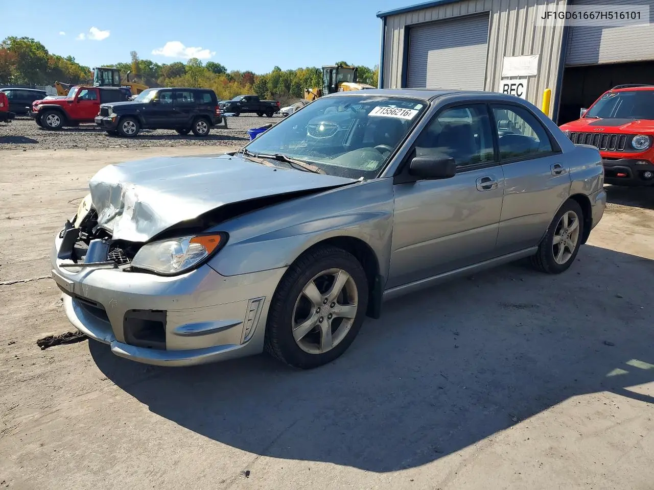 SUBARU IMPREZA 2007, VIN JF1GD61667H516101