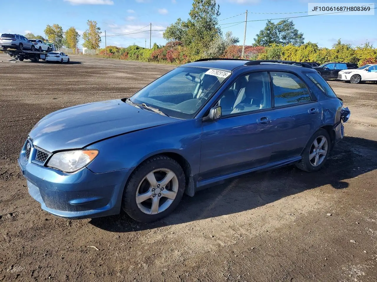 SUBARU IMPREZA 2007, VIN JF1GG61687H808369