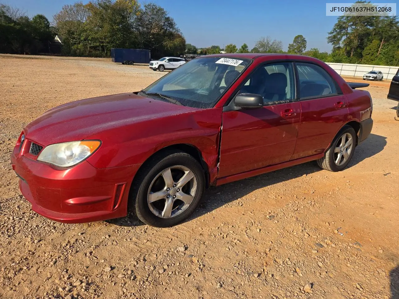 SUBARU IMPREZA 2007, VIN JF1GD61637H512068