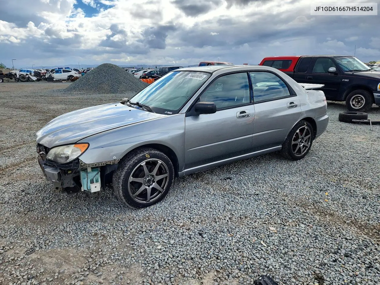 SUBARU IMPREZA 2007, VIN JF1GD61667H514204