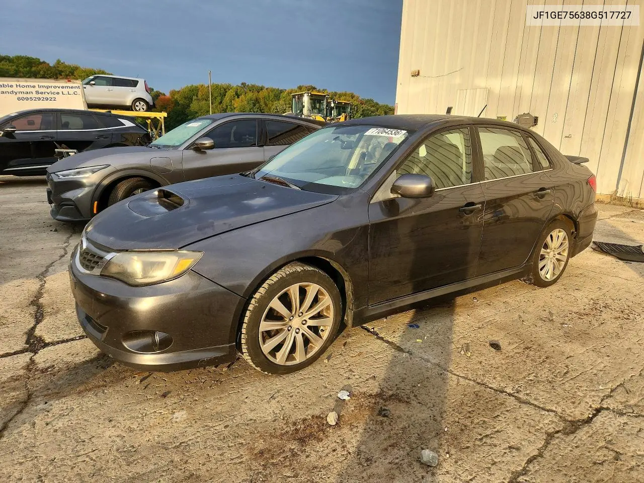 SUBARU IMPREZA 2008, VIN JF1GE75638G517727