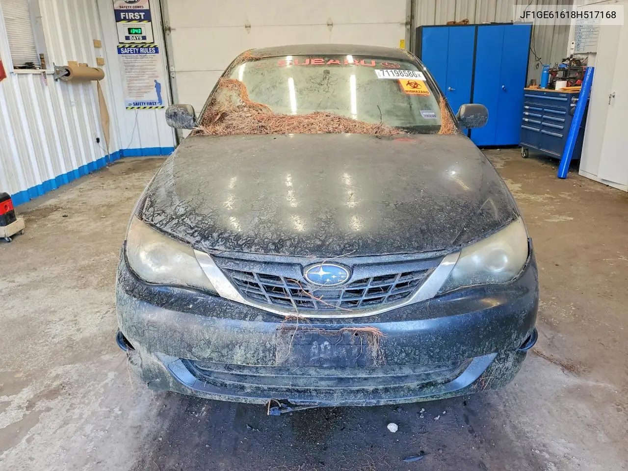 SUBARU IMPREZA 2008, VIN JF1GE61618H517168