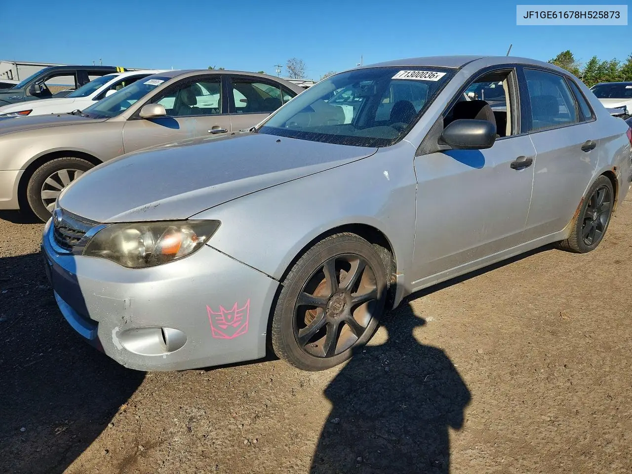 SUBARU IMPREZA 2008, VIN JF1GE61678H525873