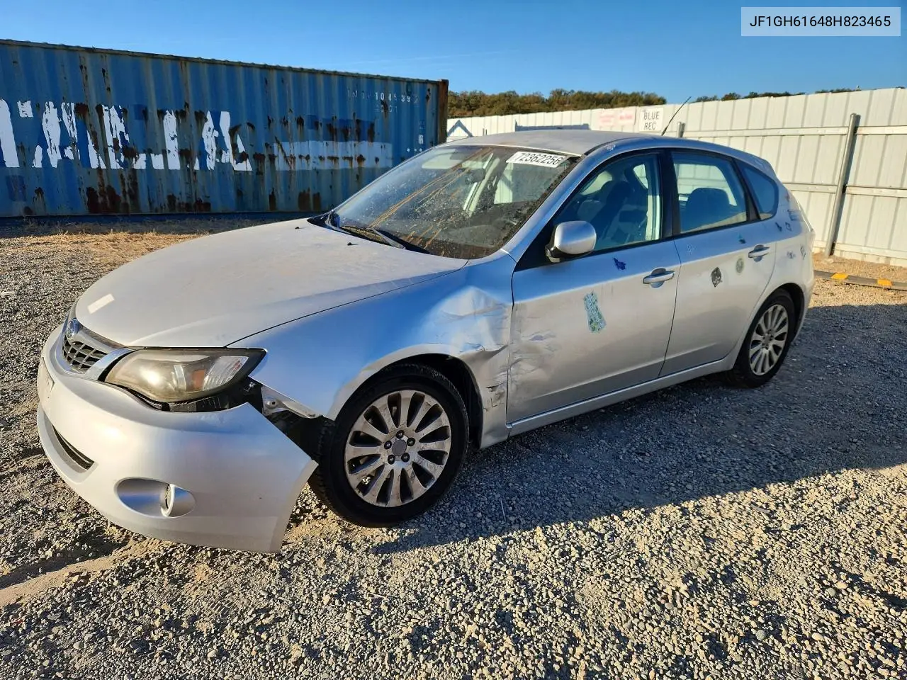 SUBARU IMPREZA 2008, VIN JF1GH61648H823465