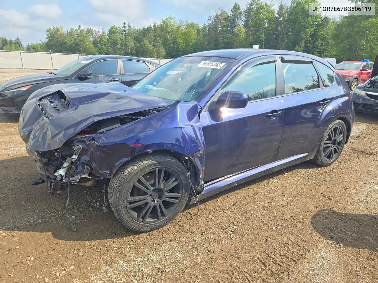 SUBARU IMPREZA 2011, VIN JF1GR7E67BG806119