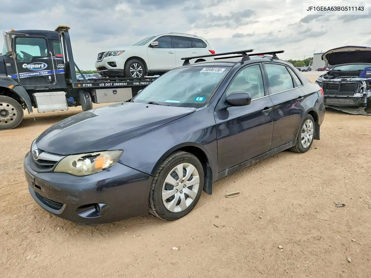 SUBARU IMPREZA 2011, VIN JF1GE6A63BG511143