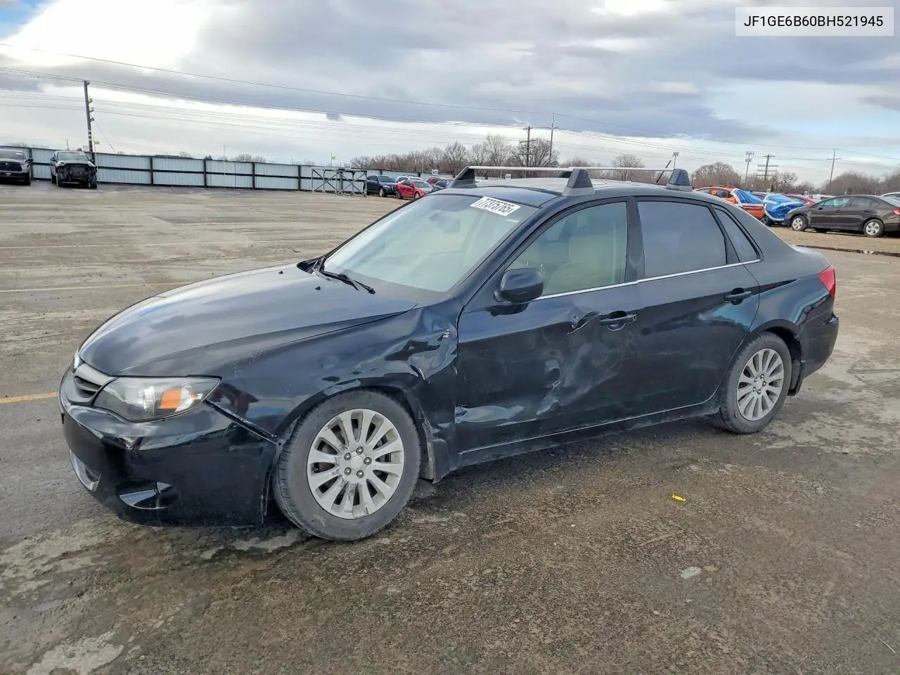SUBARU IMPREZA 2011, VIN JF1GE6560BH521945