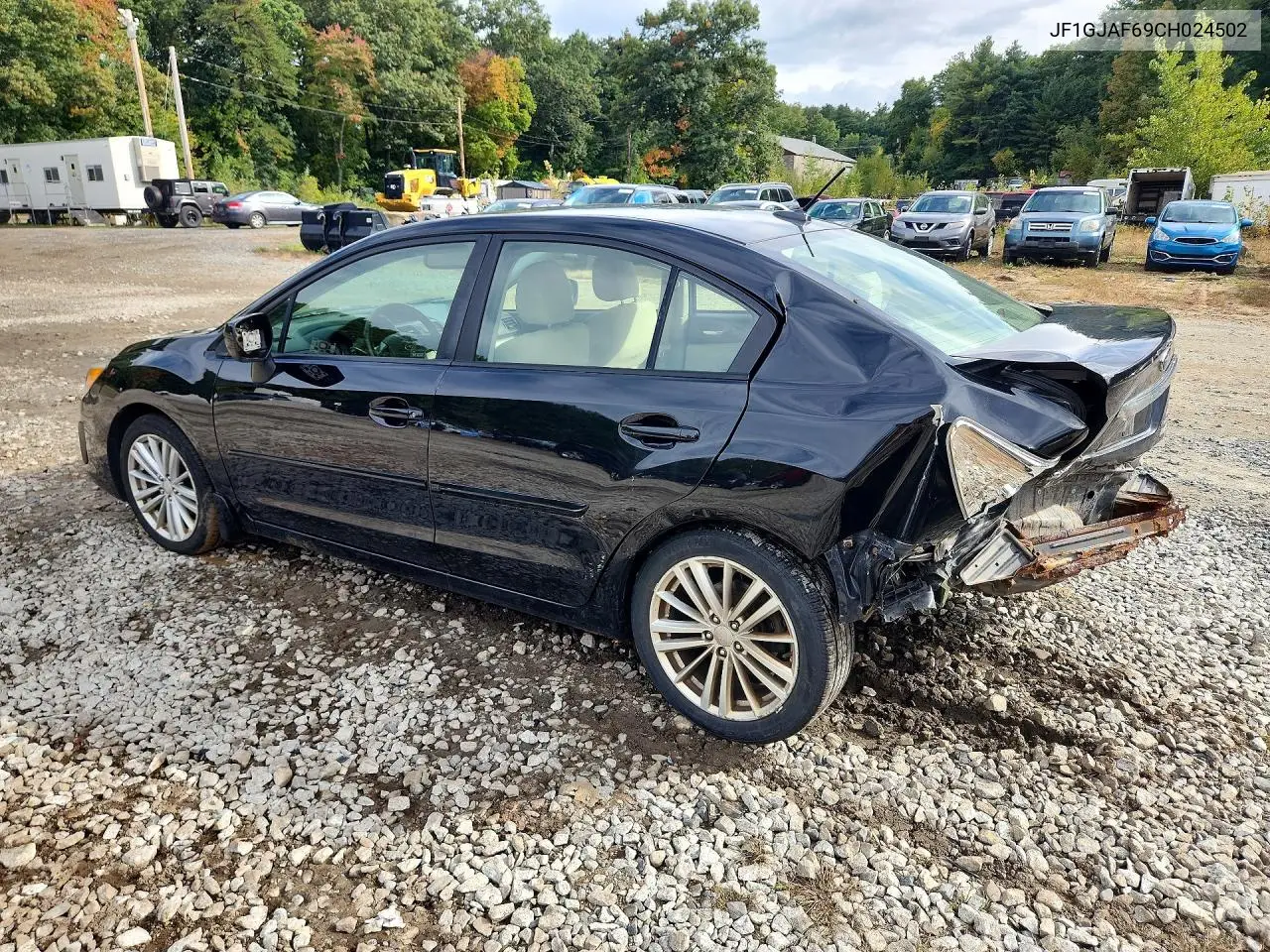 2012 SUBARU IMPREZA VIN JF1GJAF69CH024502 — фото 2