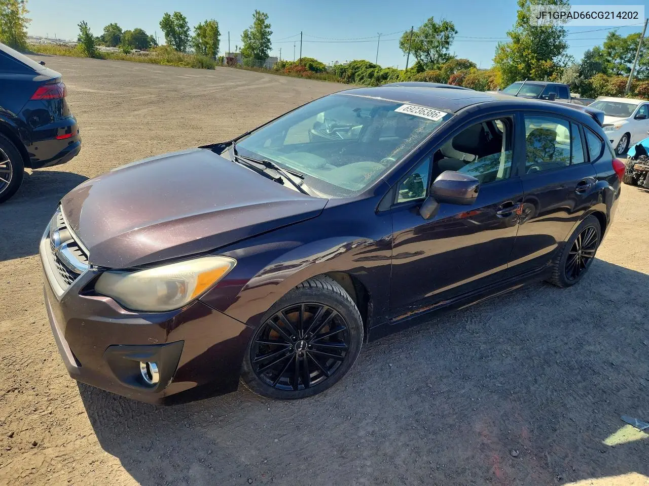 SUBARU IMPREZA 2012, VIN JF1GPAD66CG214202