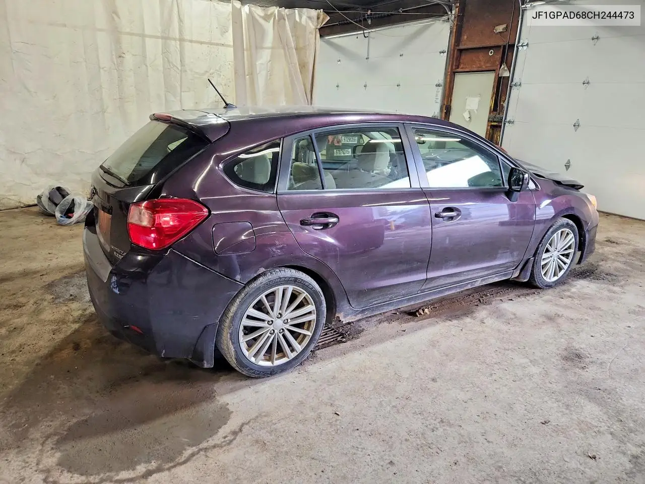 2012 SUBARU IMPREZA VIN JF1GPAD68CH244473 — фото 3