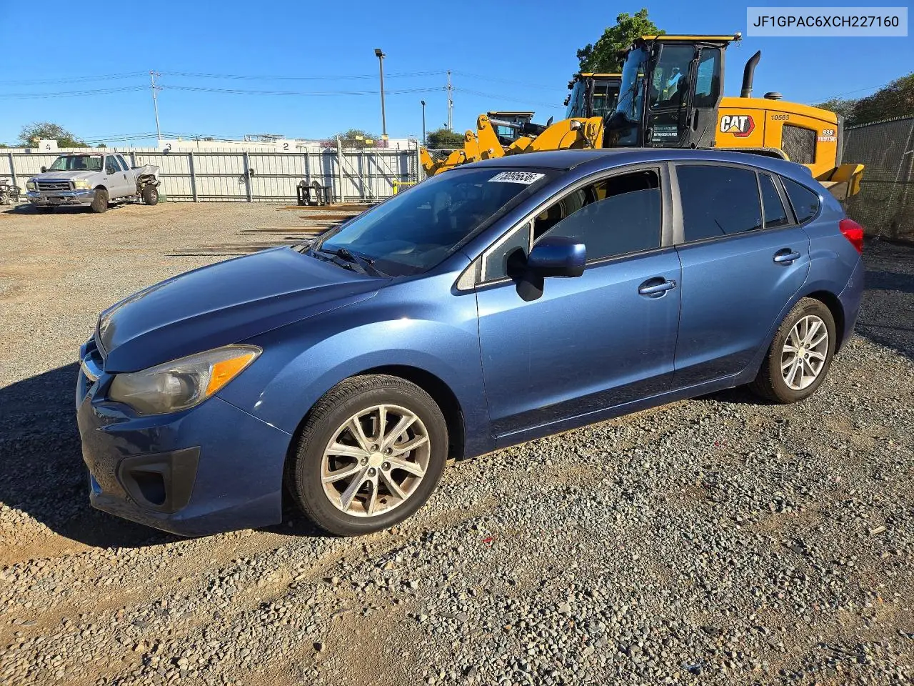 SUBARU IMPREZA 2012, VIN JF1GPAC6XCH227160