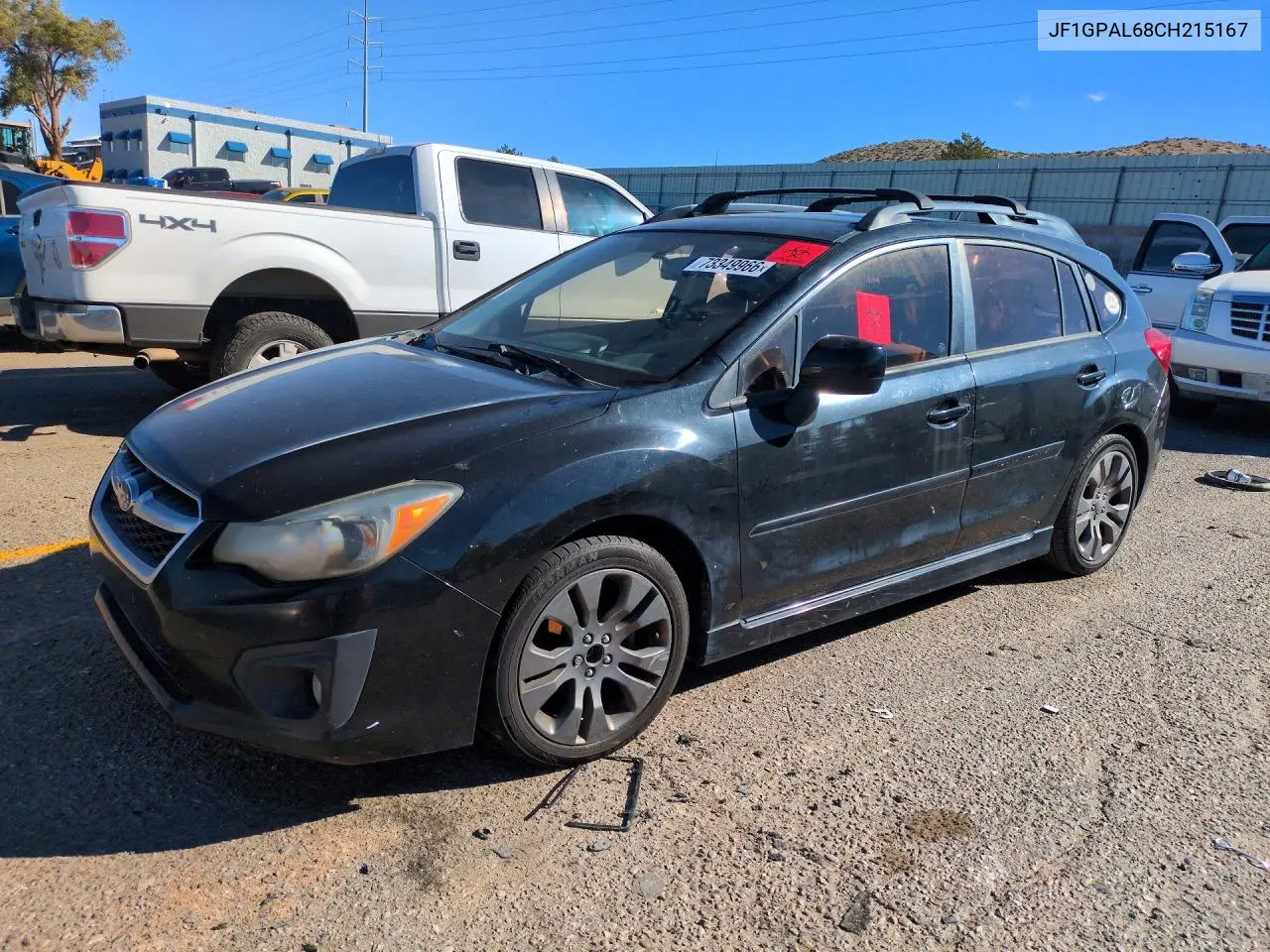 SUBARU IMPREZA 2012, VIN JF1GPAL68CH215167