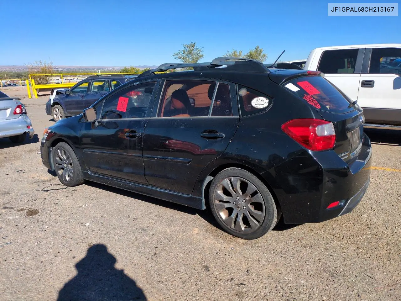2012 SUBARU IMPREZA VIN JF1GPAL68CH215167 — фото 2
