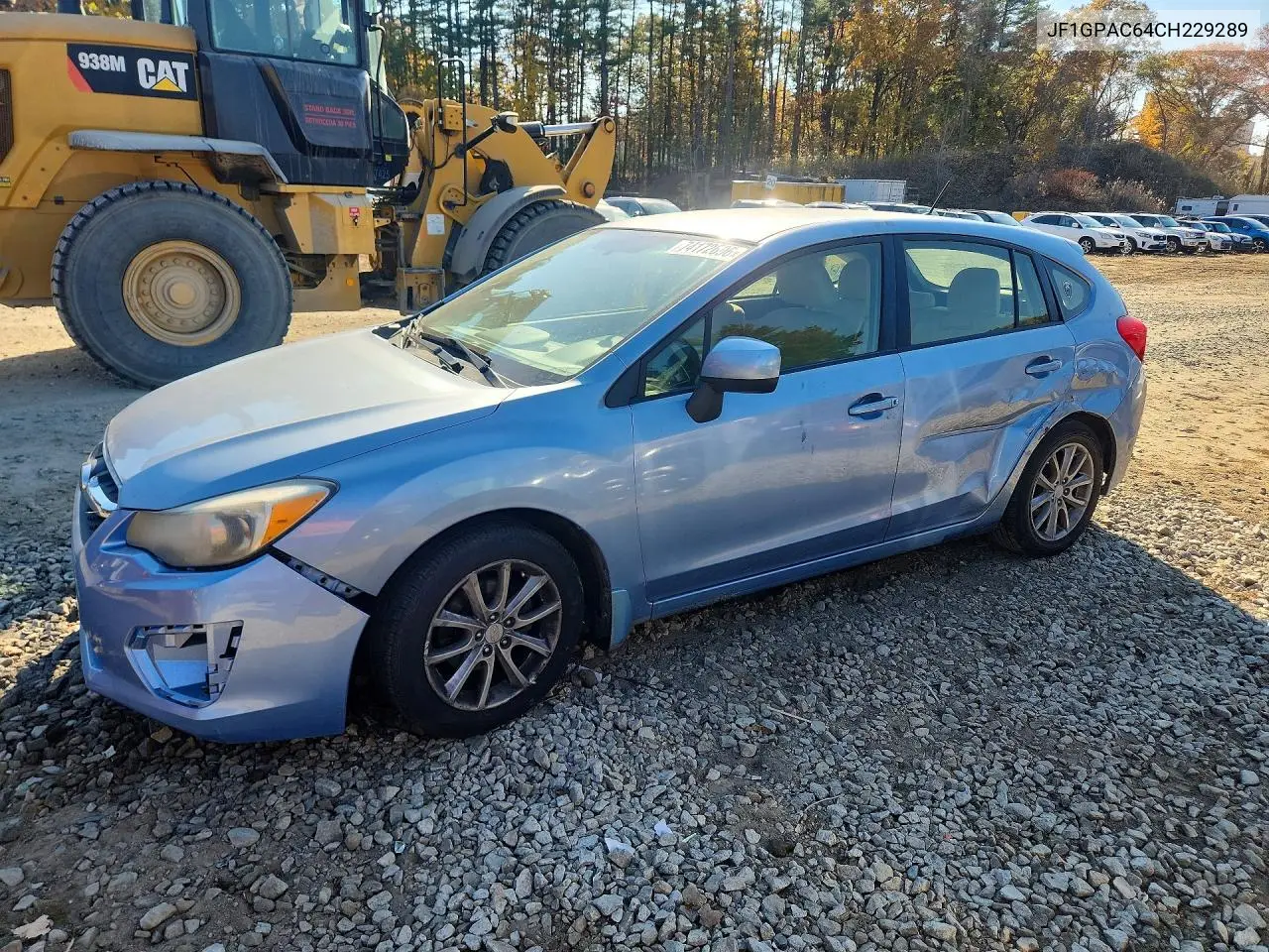 SUBARU IMPREZA 2012, VIN JF1GPAC64CH229289