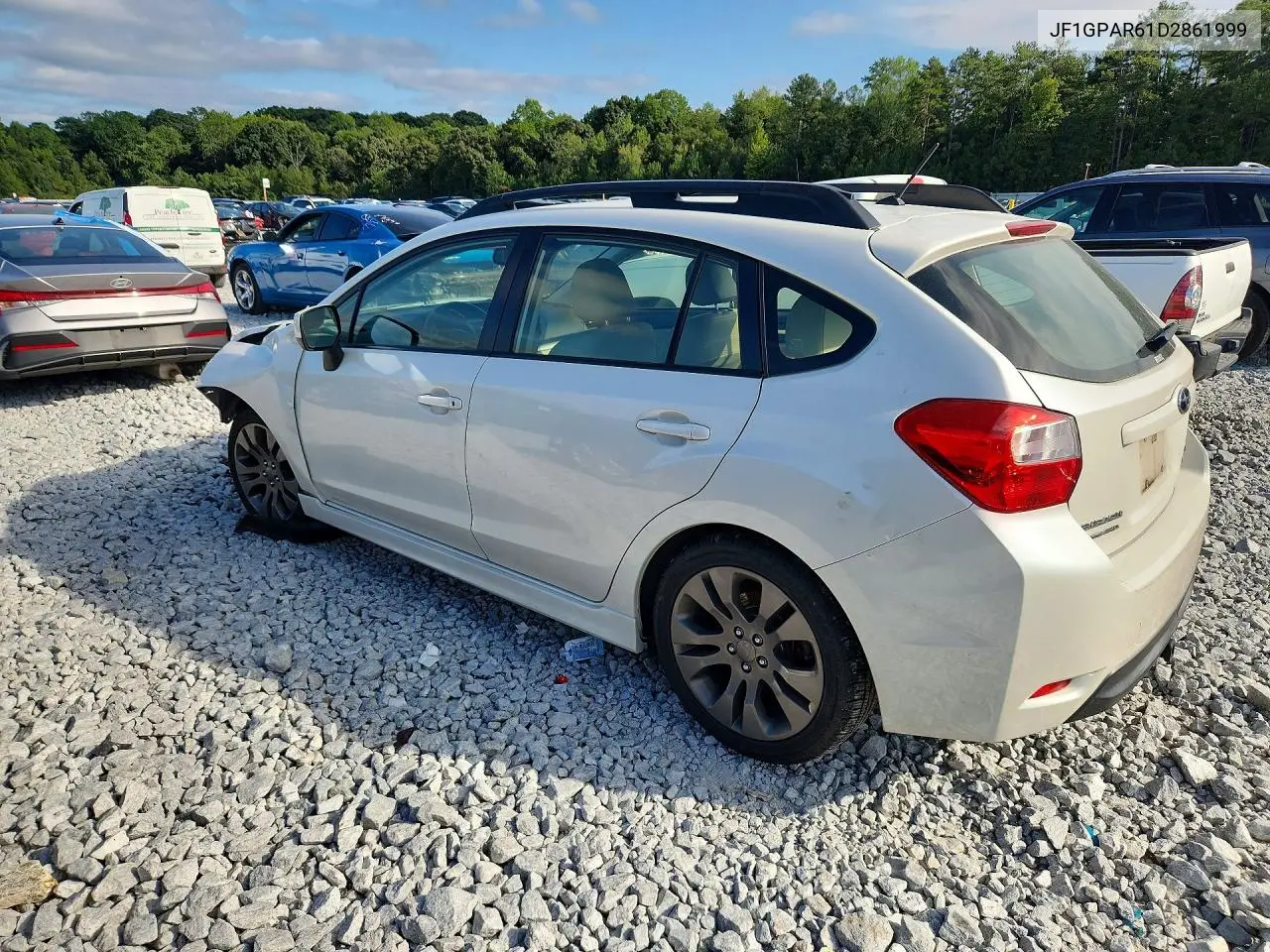 2013 SUBARU IMPREZA VIN JF1GPAR61D2861999 — фото 2