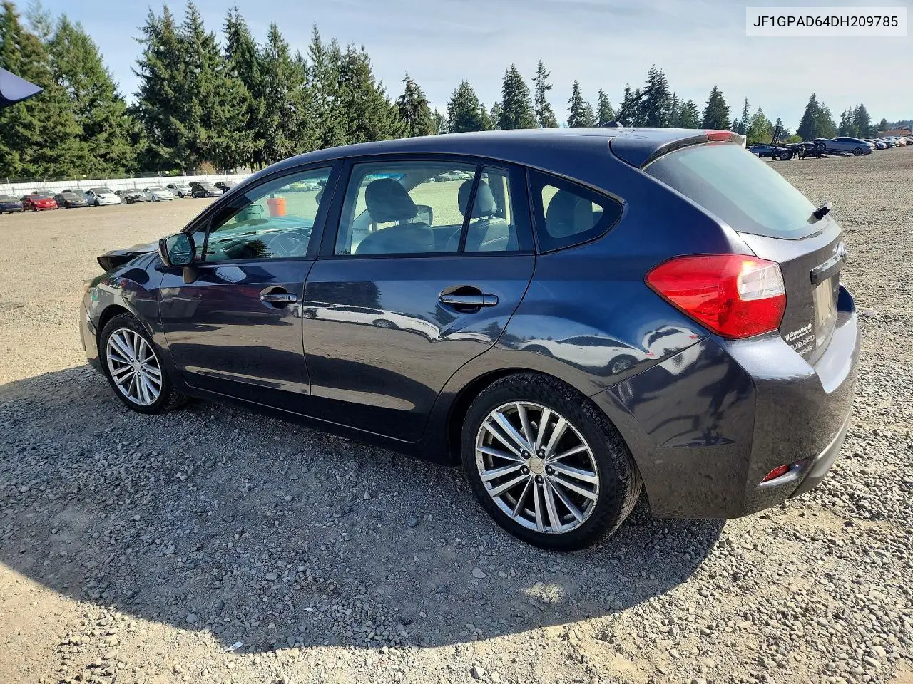 2013 SUBARU IMPREZA VIN JF1GPAD64DH209785 — фото 2