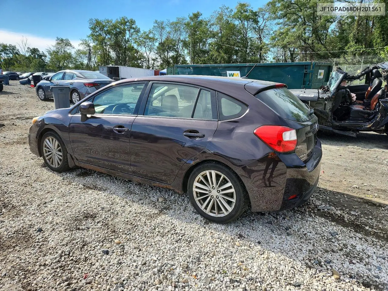 2013 SUBARU IMPREZA VIN JF1GPAD68DH201561 — фото 2