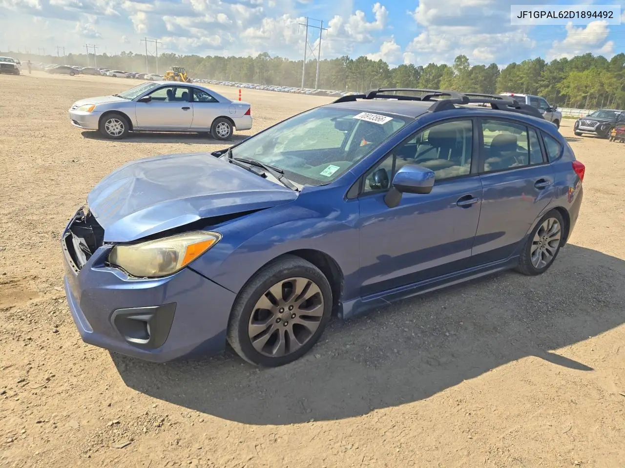 SUBARU IMPREZA 2013, VIN JF1GPAL62D1894492