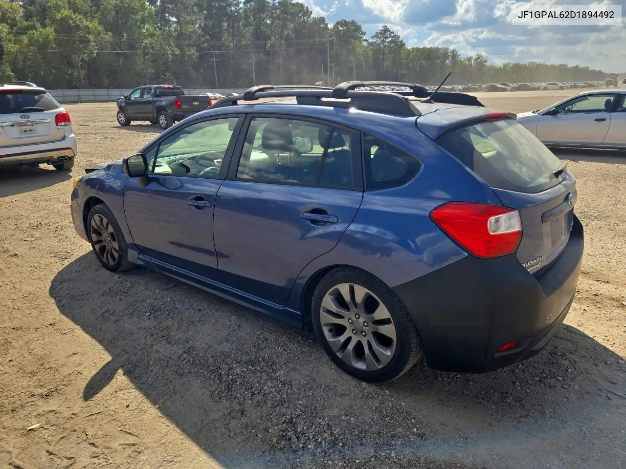 2013 SUBARU IMPREZA VIN JF1GPAL62D1894492 — фото 2