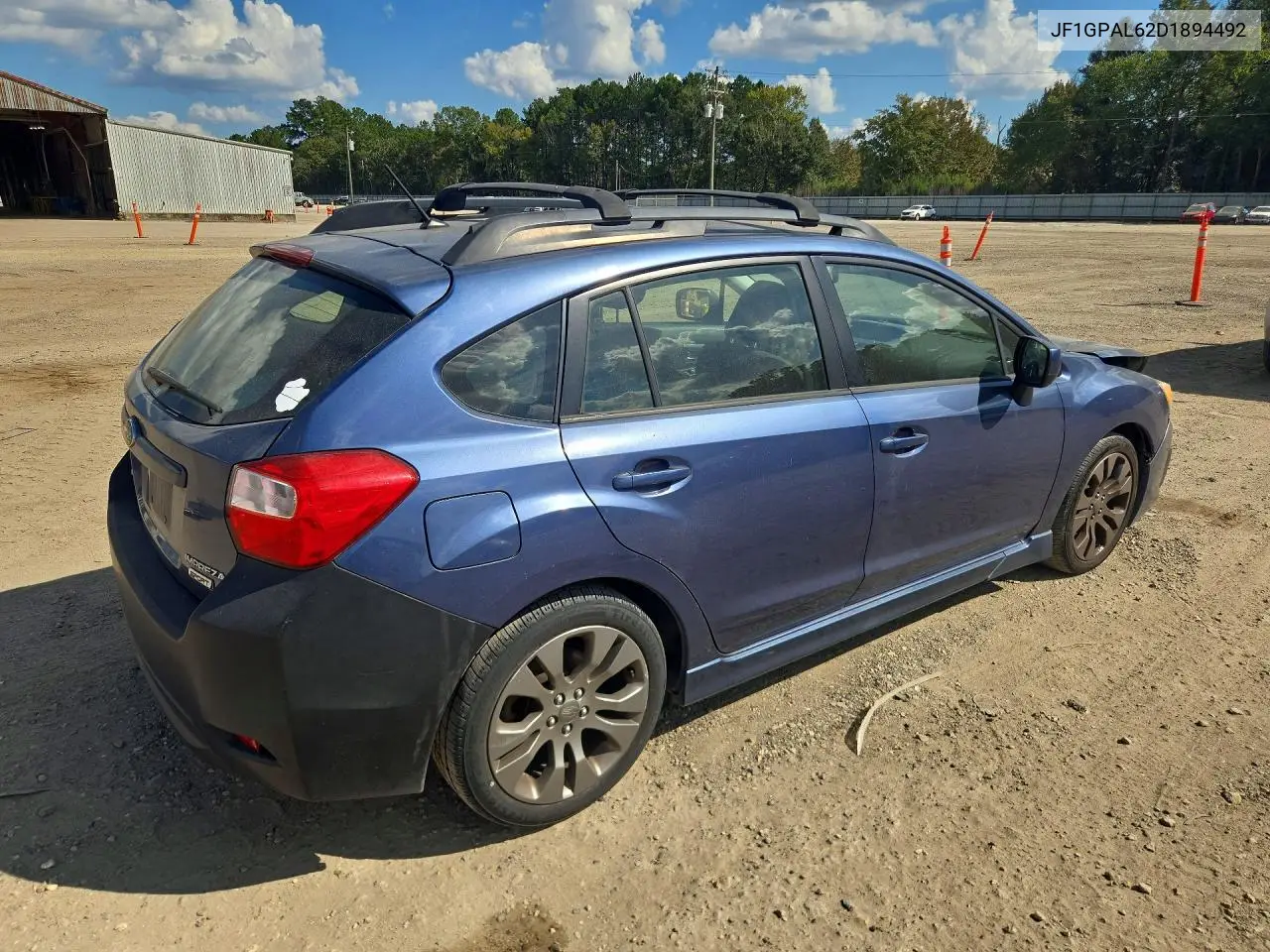 2013 SUBARU IMPREZA VIN JF1GPAL62D1894492 — фото 3