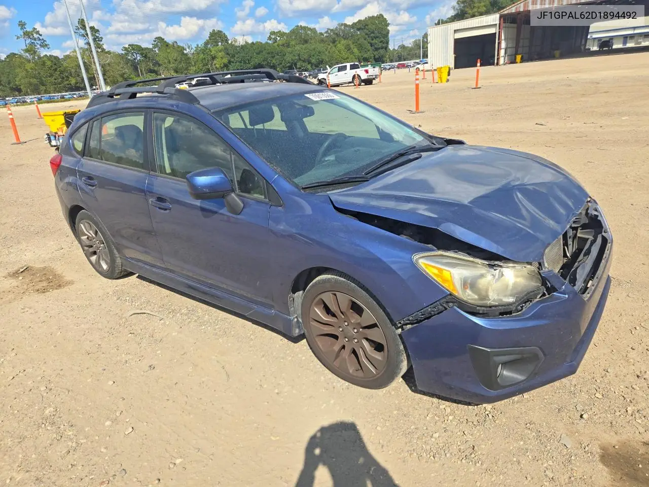 2013 SUBARU IMPREZA VIN JF1GPAL62D1894492 — фото 4