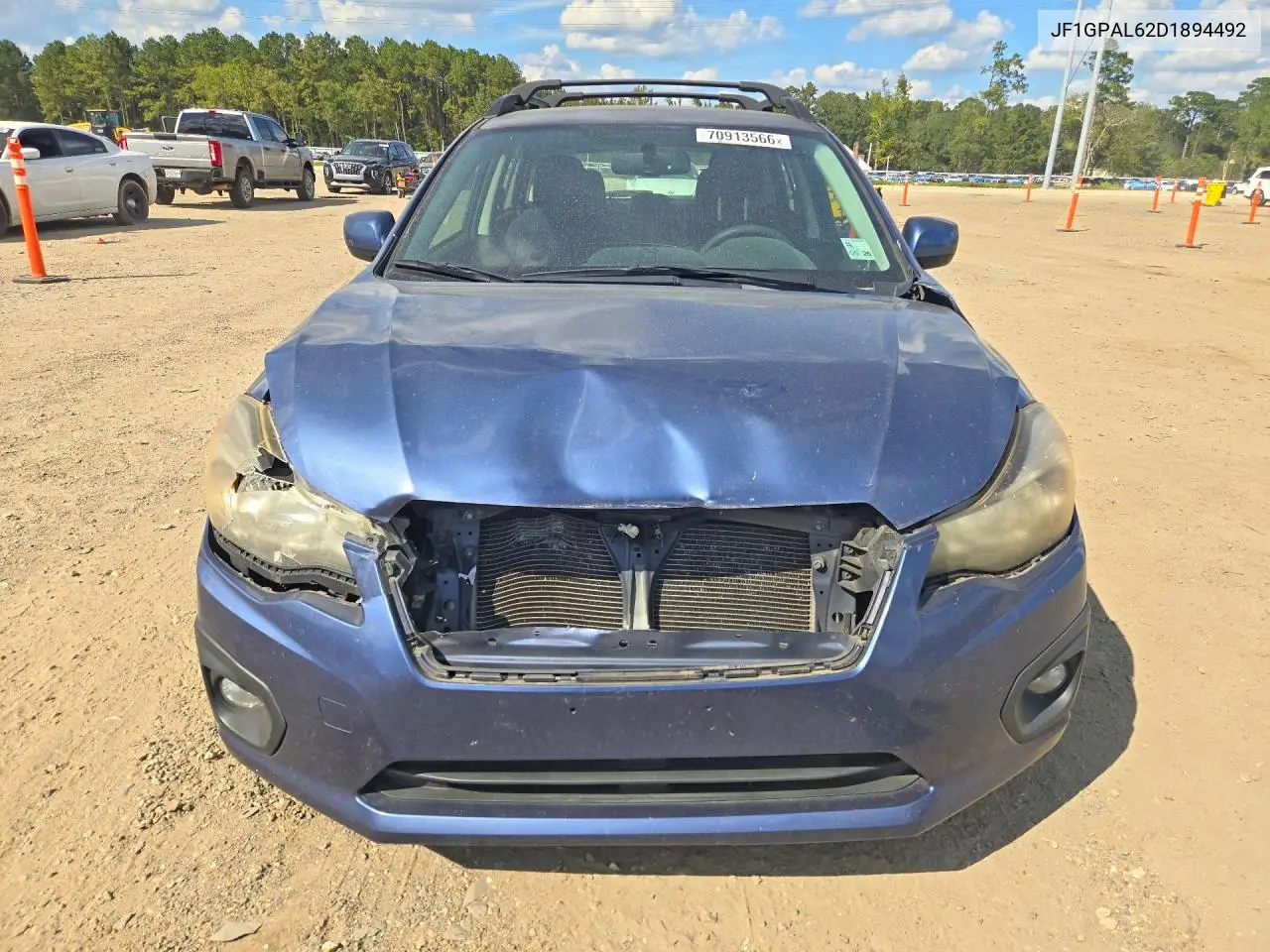 2013 SUBARU IMPREZA VIN JF1GPAL62D1894492 — фото 5