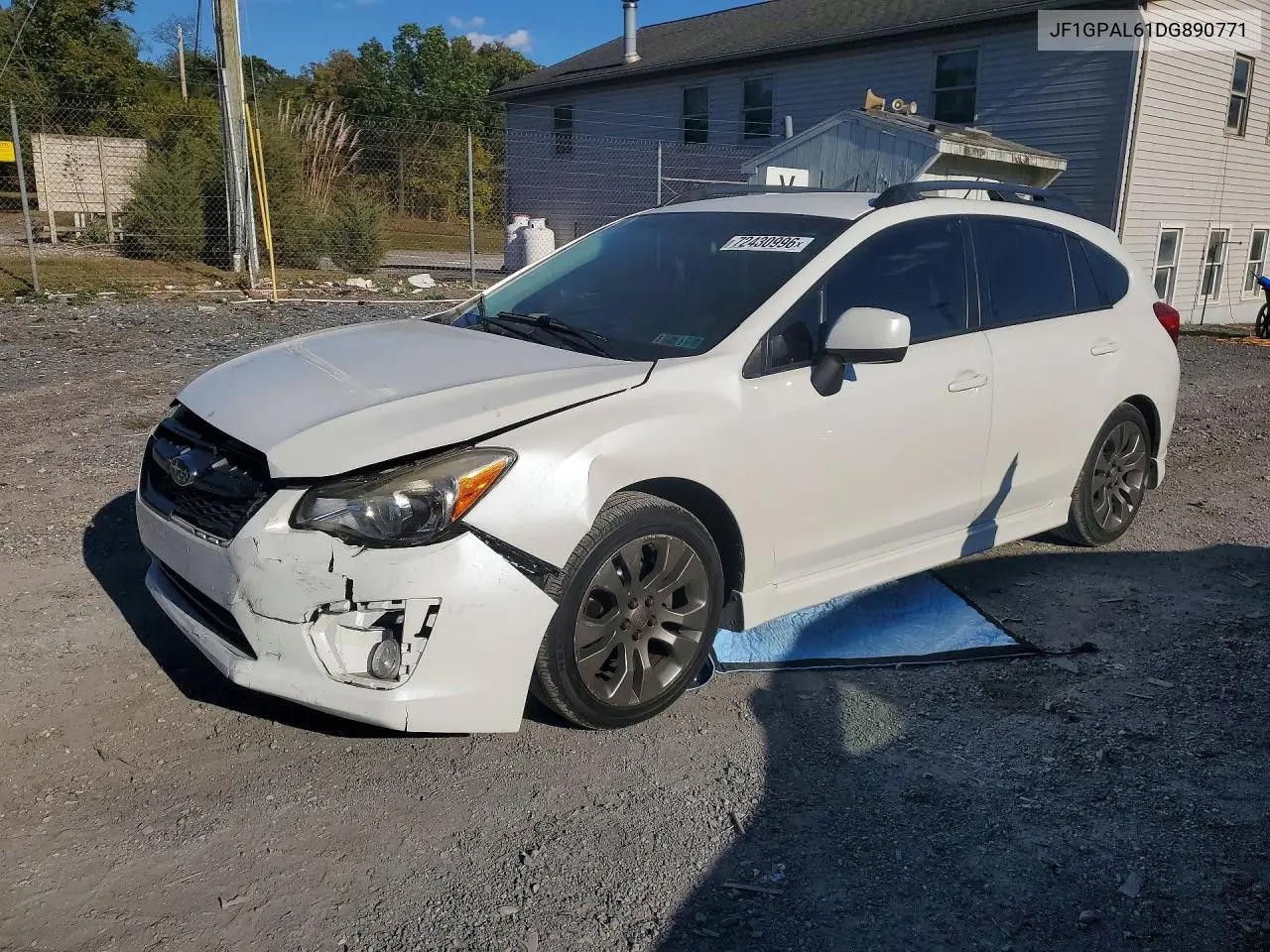 SUBARU IMPREZA 2013, VIN JF1GPAL61DG890771