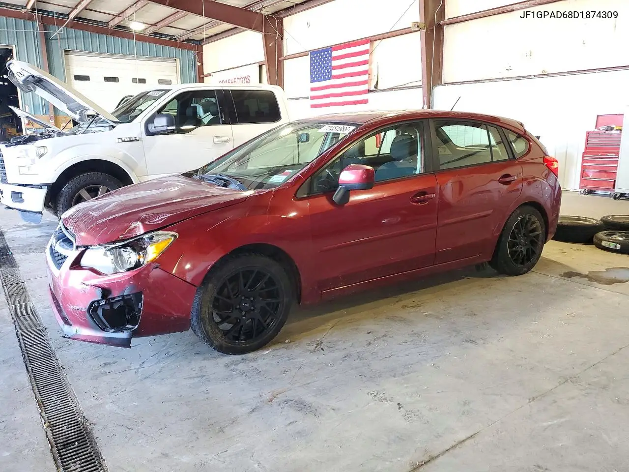 SUBARU IMPREZA 2013, VIN JF1GPAD68D1874309