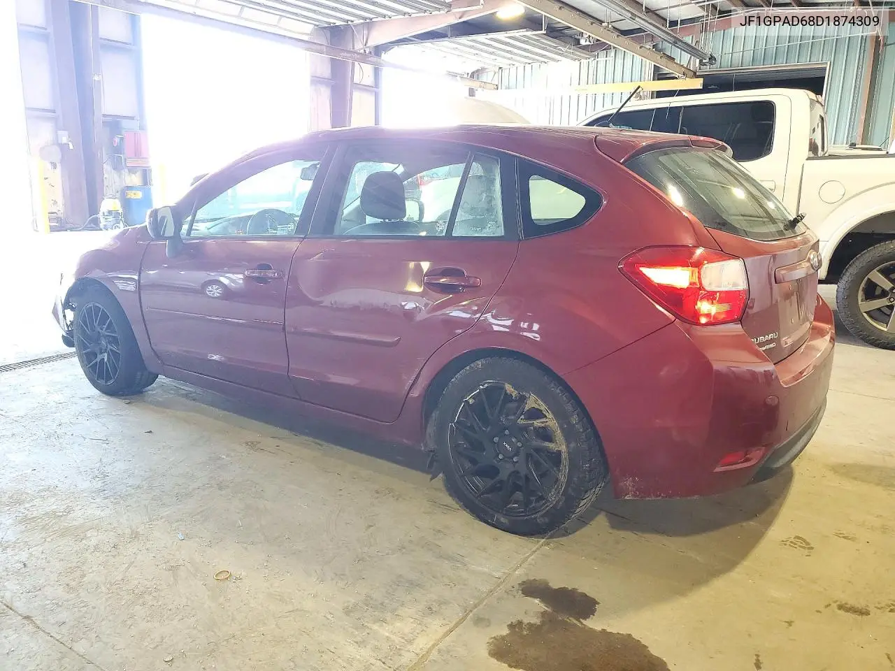 2013 SUBARU IMPREZA VIN JF1GPAD68D1874309 — фото 2