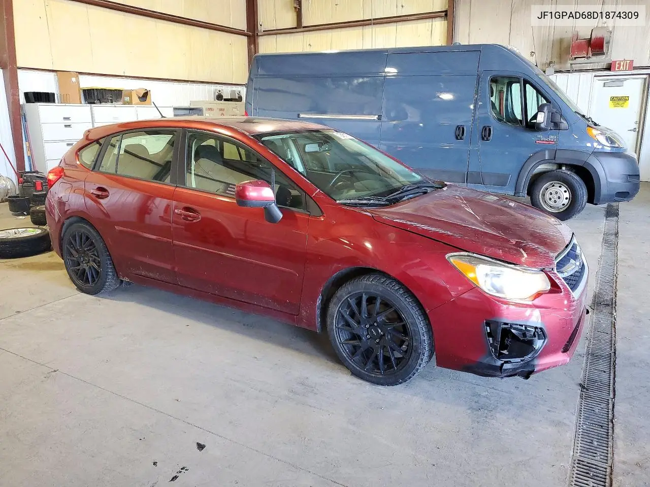 2013 SUBARU IMPREZA VIN JF1GPAD68D1874309 — фото 4