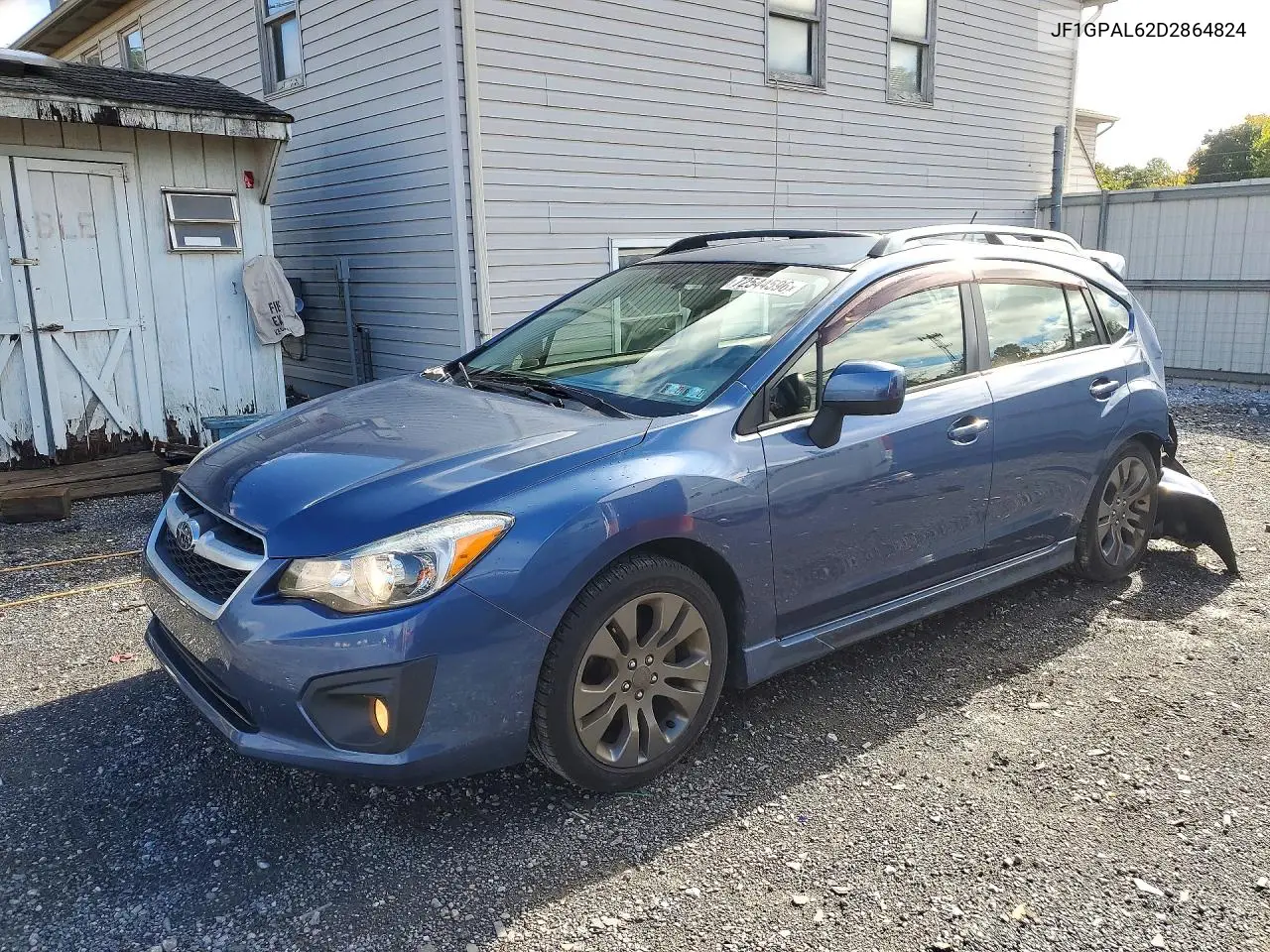 SUBARU IMPREZA 2013, VIN JF1GPAL62D2864824
