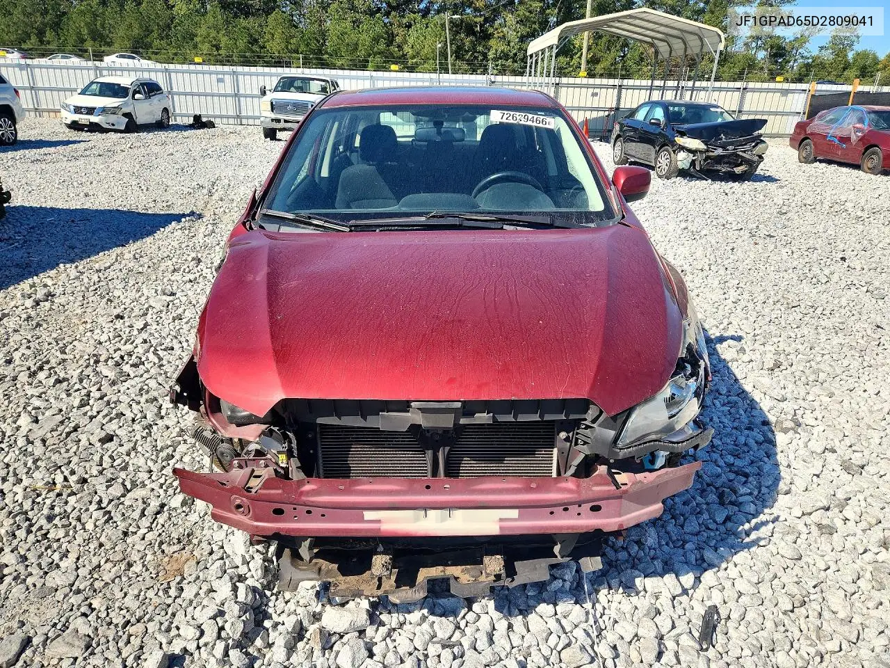 2013 SUBARU IMPREZA VIN JF1GPAD65D2809041 — фото 5