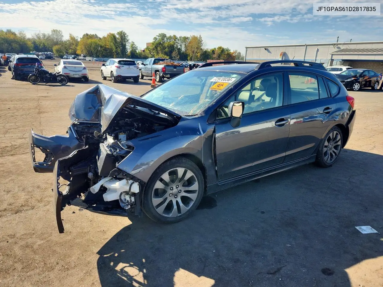 SUBARU IMPREZA 2013, VIN JF1GPAS61D2817835
