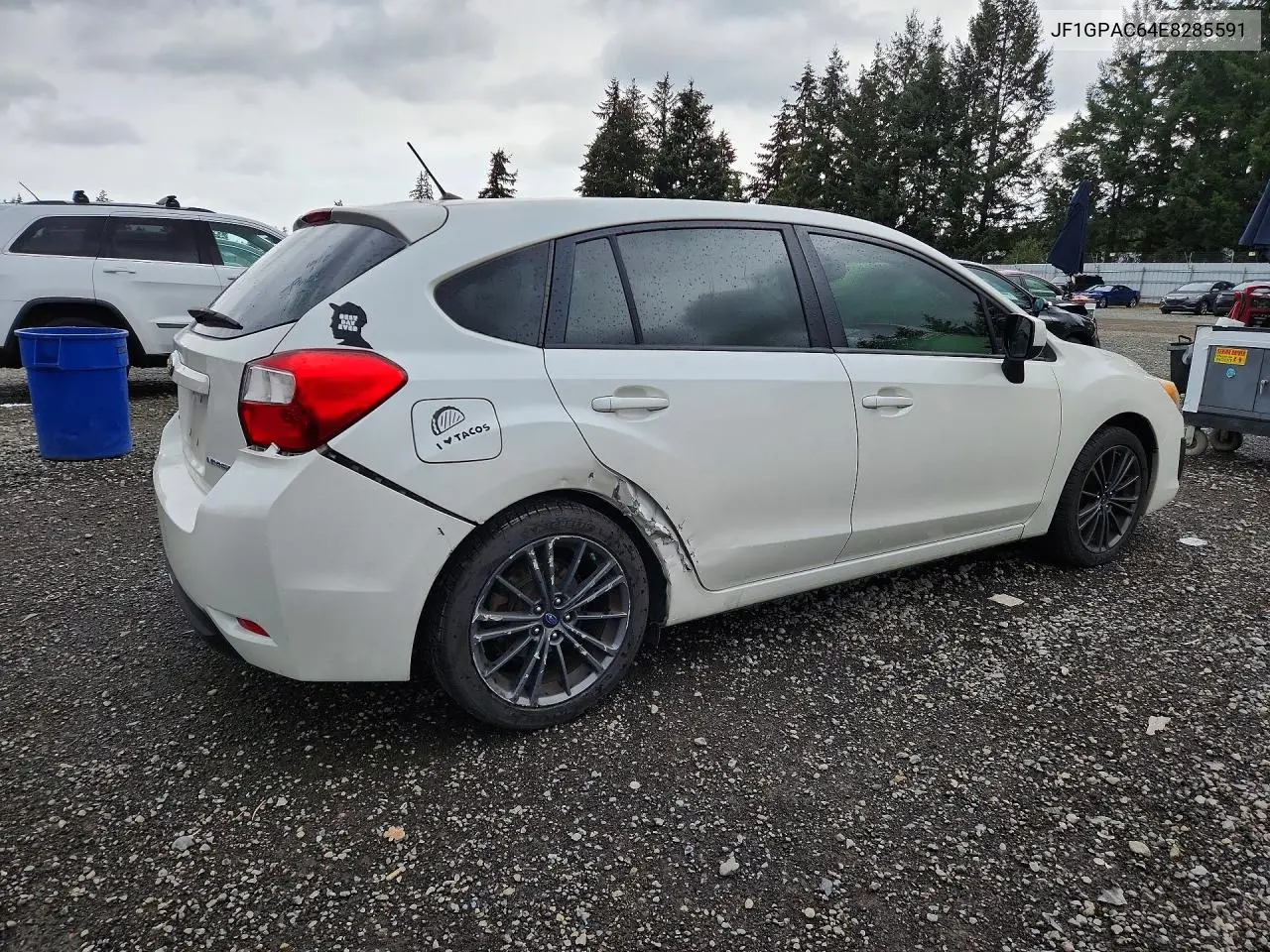 2014 SUBARU IMPREZA VIN JF1GPAC64E8285591 — фото 2