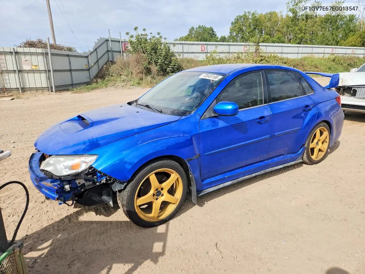 SUBARU IMPREZA 2014, VIN JF1GV7E67EG013547