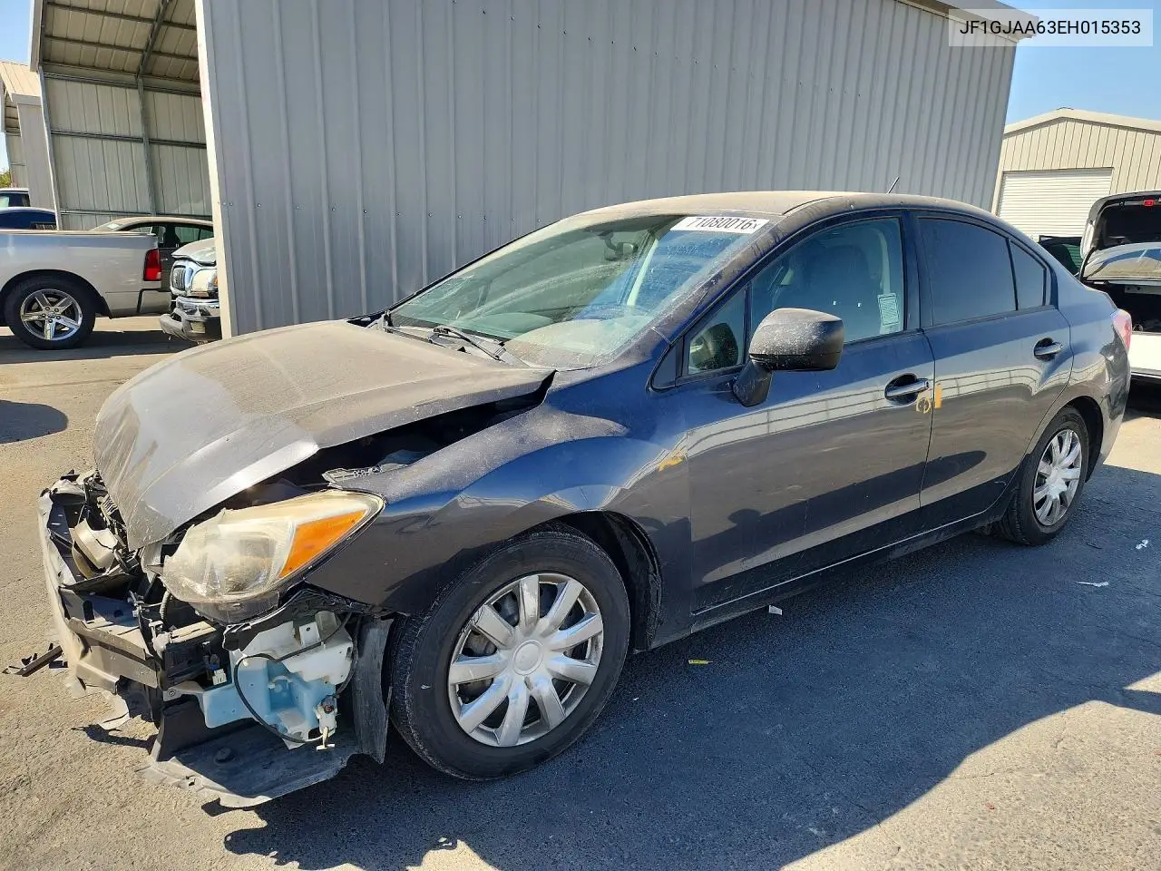 2014 SUBARU IMPREZA VIN JF1GJAA63EH015353 — фото 2