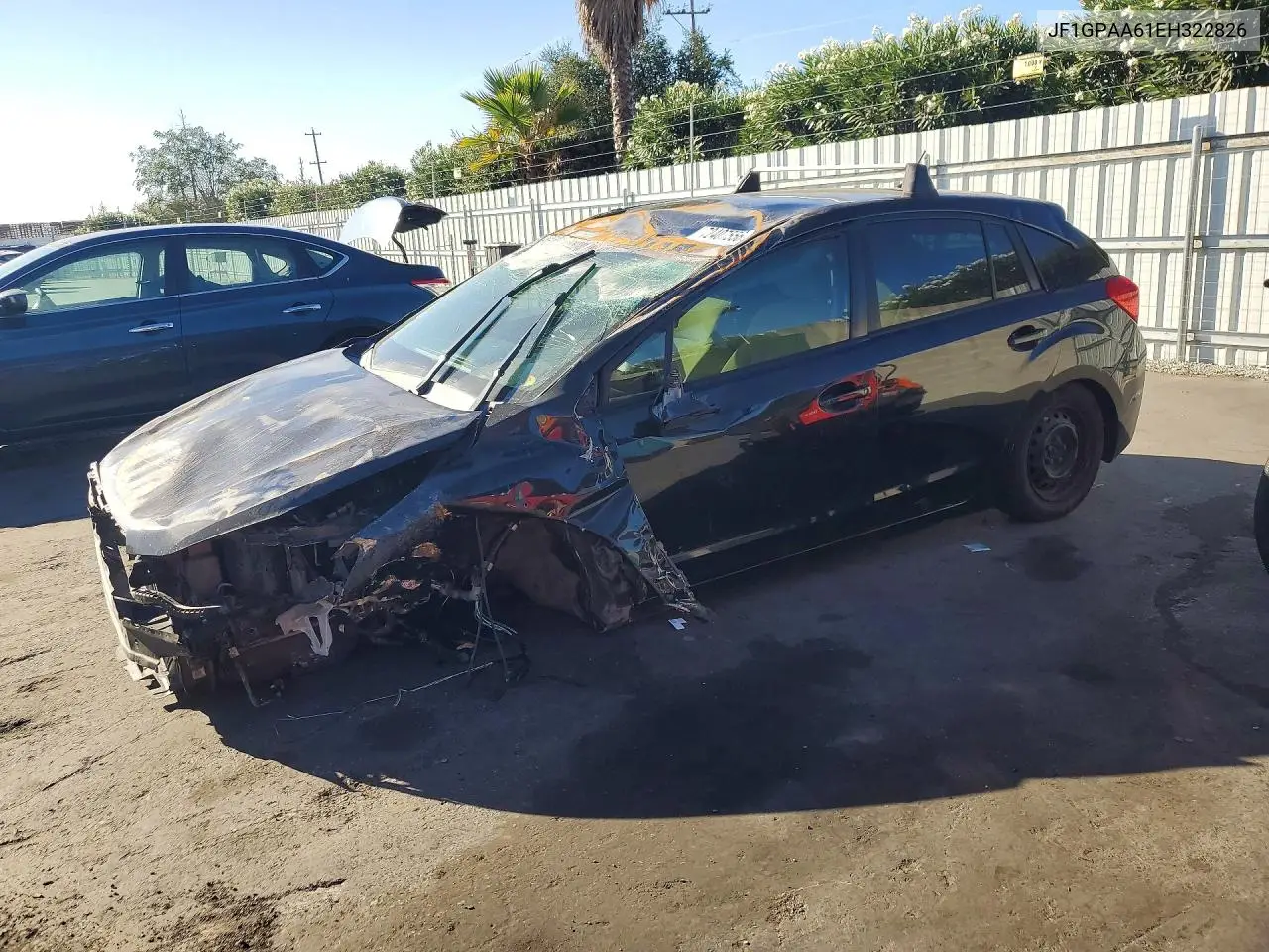SUBARU IMPREZA 2014, VIN JF1GPAA61EH322826