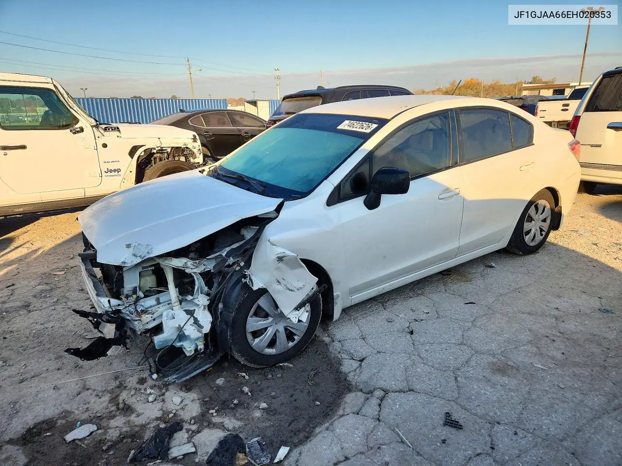 SUBARU IMPREZA 2014, VIN JF1GJAA66EH020353