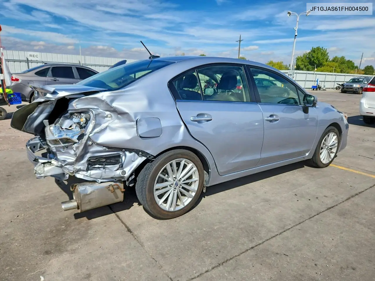 2015 SUBARU IMPREZA VIN JF1GJAS61FH004500 — фото 3