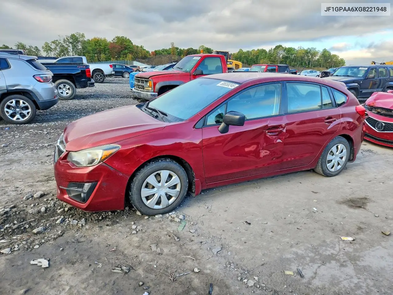 SUBARU IMPREZA 2016, VIN JF1GPAA6XG8221948