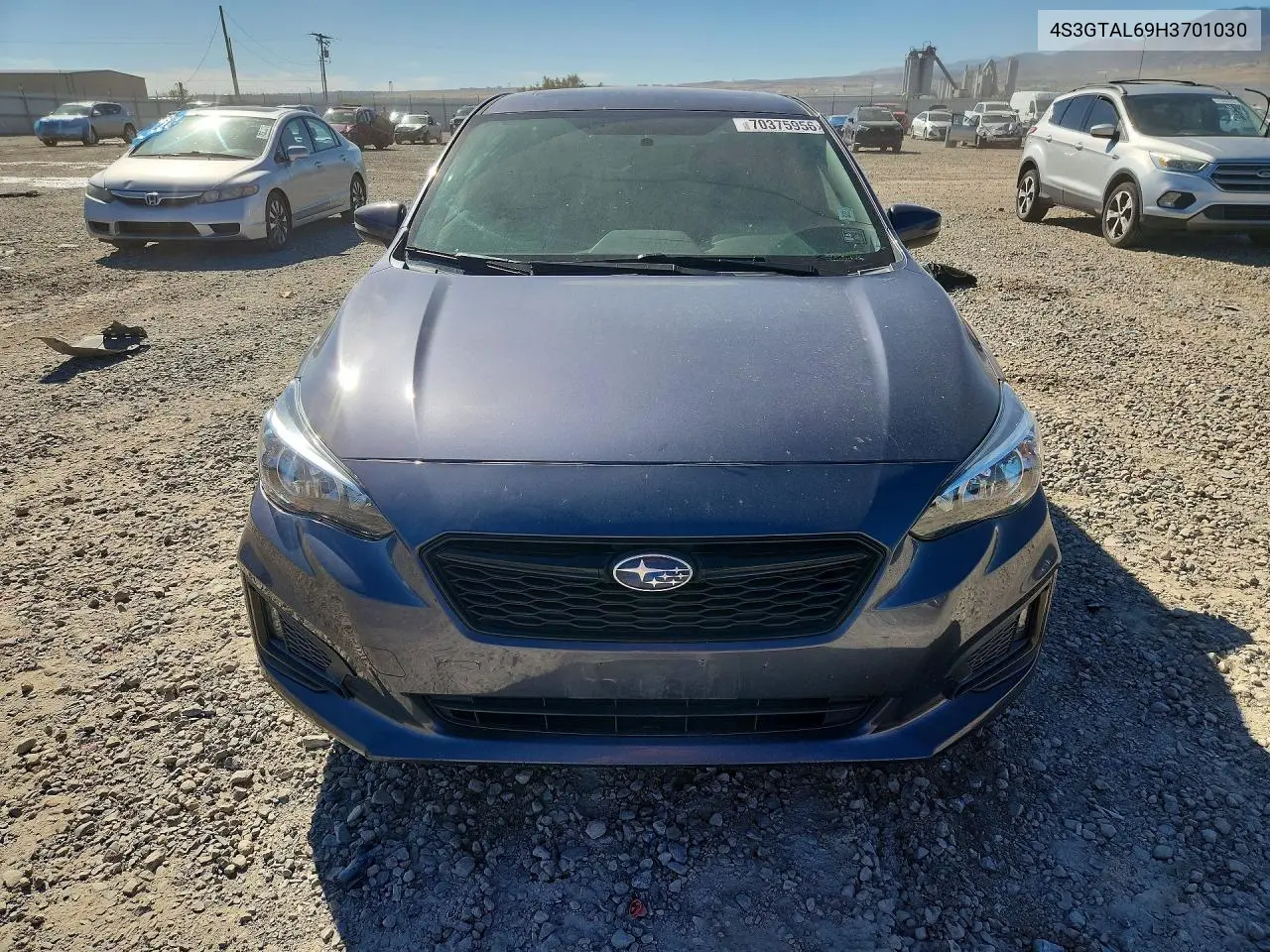 2017 SUBARU IMPREZA VIN 4S3GTAL69H3701030 — фото 5